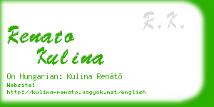 renato kulina business card