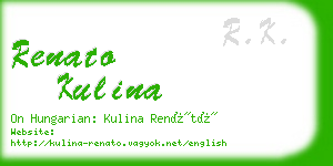 renato kulina business card